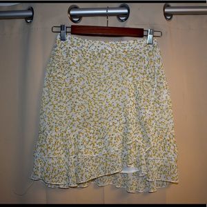 White floral skirt